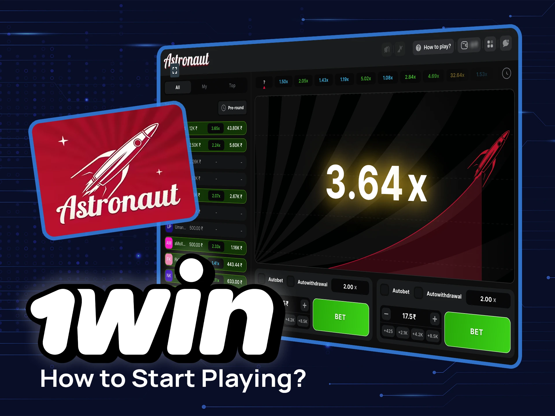 Start playing Astronaut on 1win and find out how.